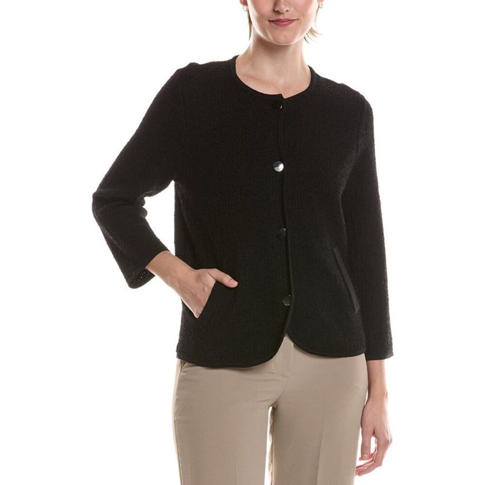 Anne Klein Womens Texture Stitch Cardigan